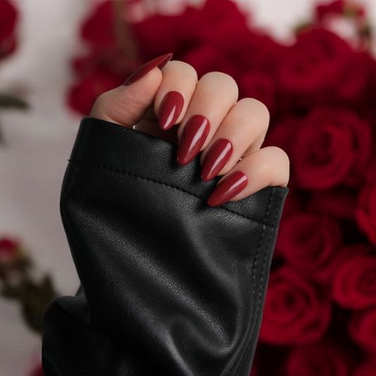 Burgundy Gel Press-On Nails