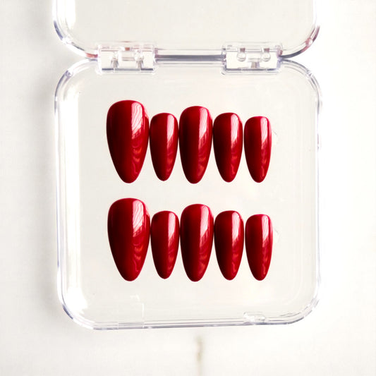 Burgundy Gel Press-On Nails