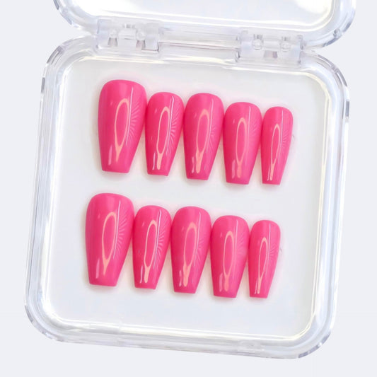 Pink Press-On Gel Nails